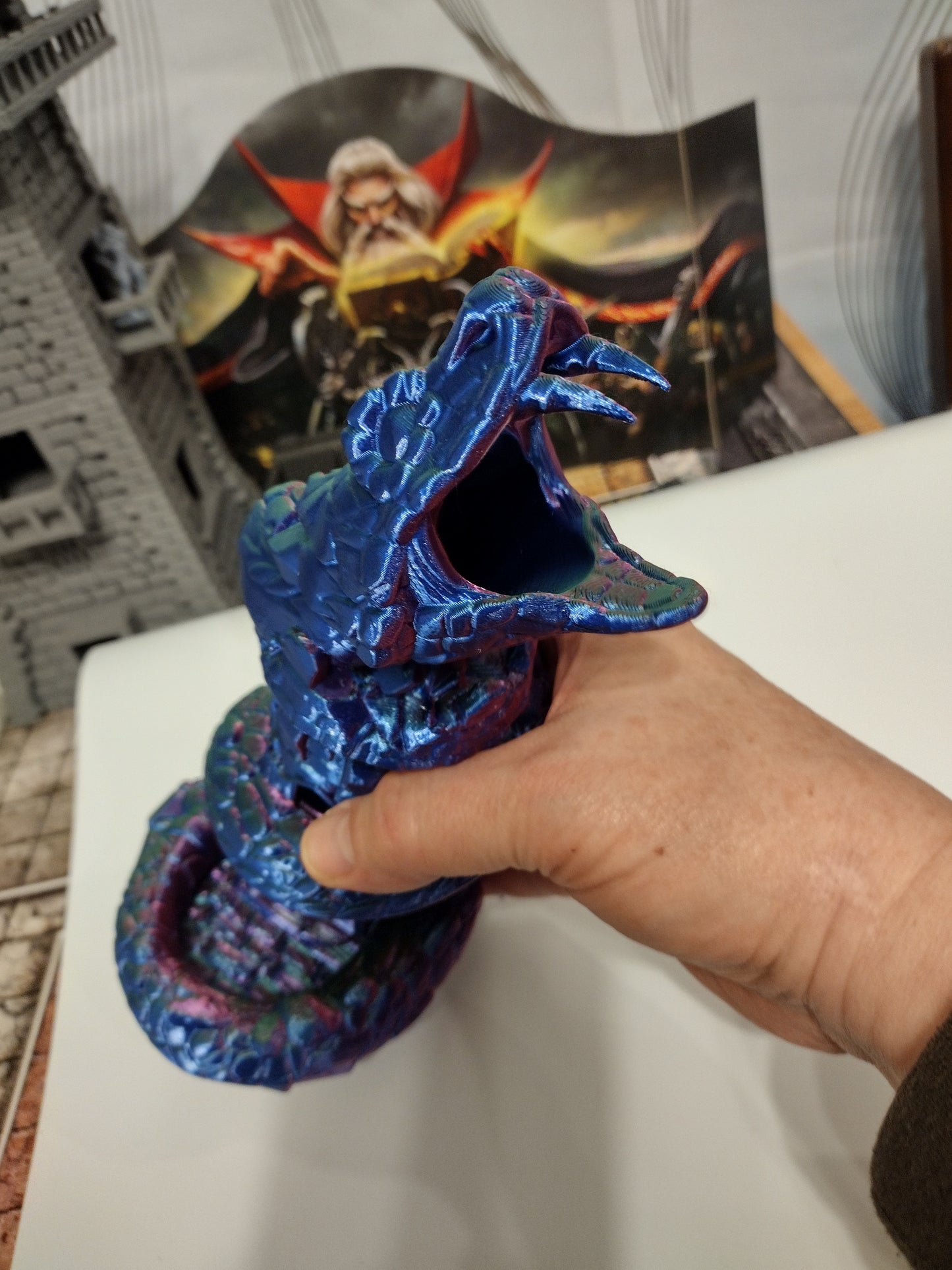 Chromatic colored Basilisk dice tower