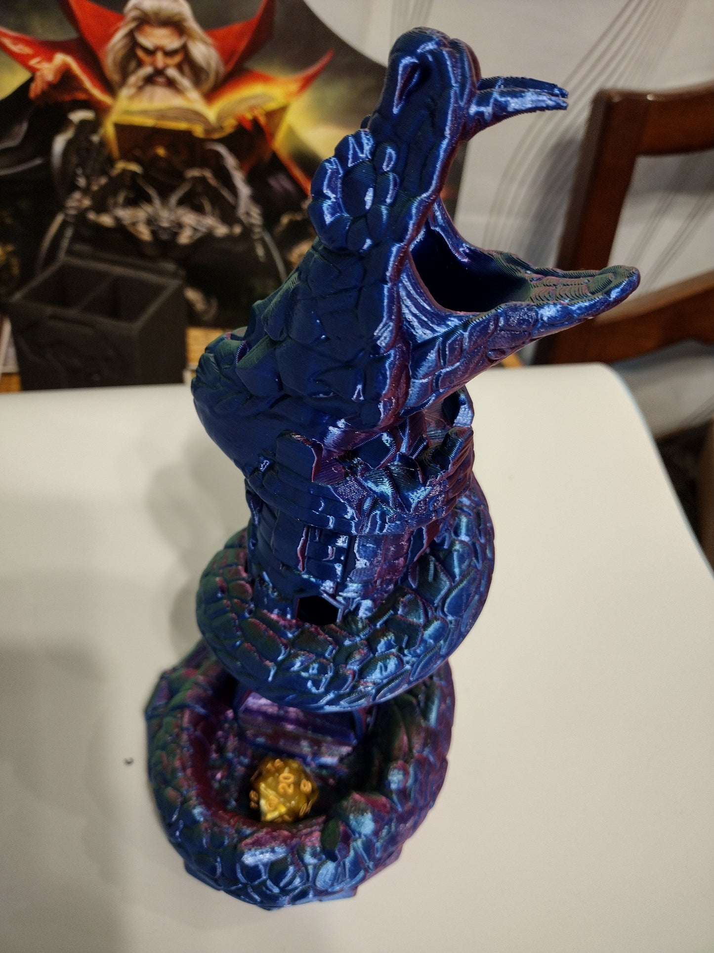 Chromatic colored Basilisk dice tower
